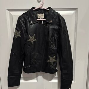 Girls Faux Leather Jacket